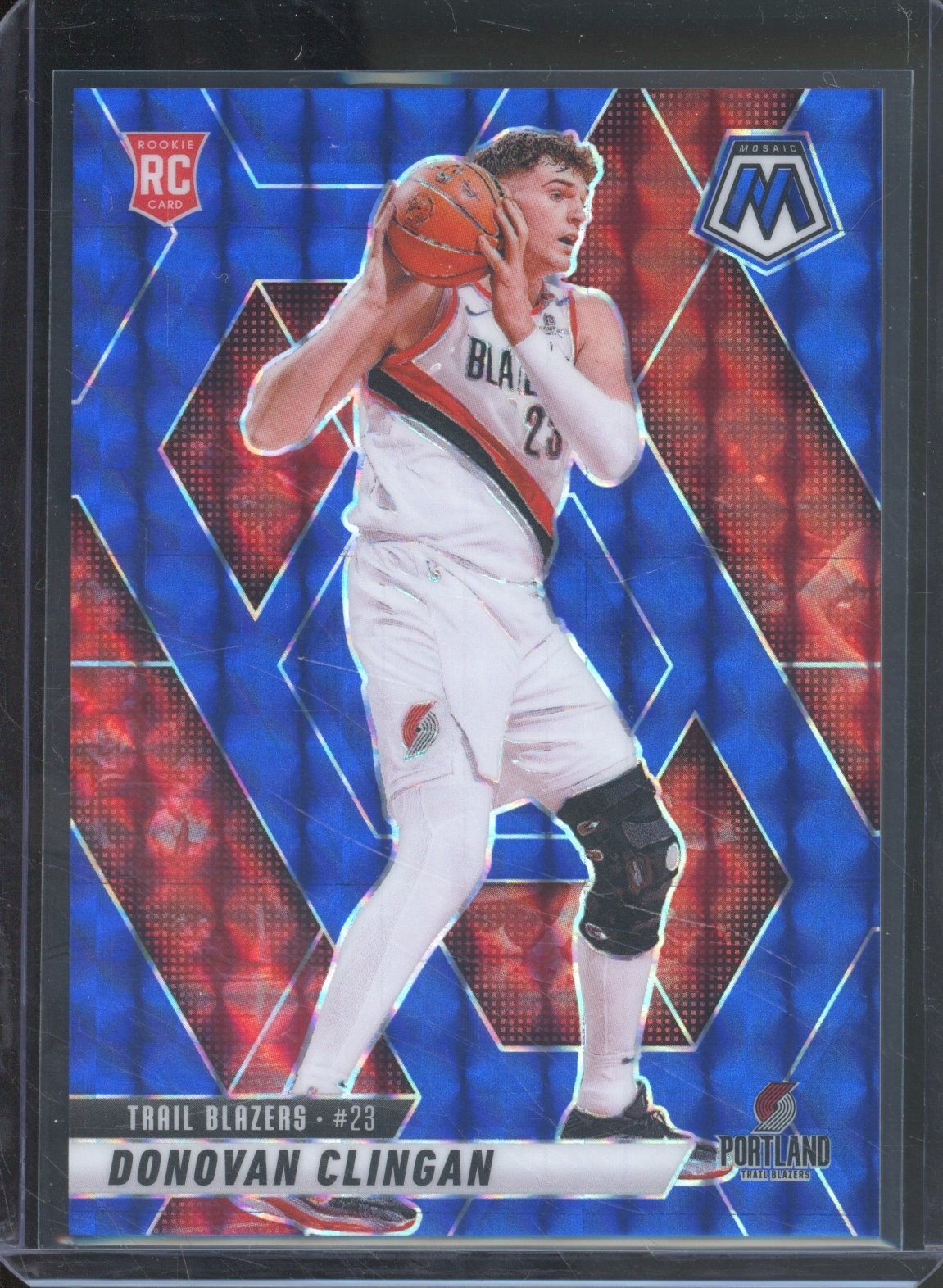 2024-25 Panini Mosaic DONOVAN CLINGAN #246 RC Rookie Blue Prizm /199 Blazers