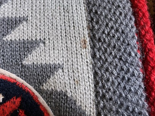 VINTAGE Blanc Bleu Air Force Sherpa Lined Full Zip Sweater Boy’s Large Grey 90s - Picture 6 of 16