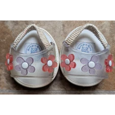 Build A Bear Workshop Pink & Purple Sandals w/Flowers Rubber Jellies
