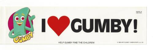 "Gumby Stoßstange Aufkleber 5er Set verschiedene werkseitig frisch von 1985 11""x3"" - Bild 1 von 5