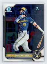 2022 Bowman - Chrome Prospects Jheremy Vargas #BCP-144 Milwaukee Brewers