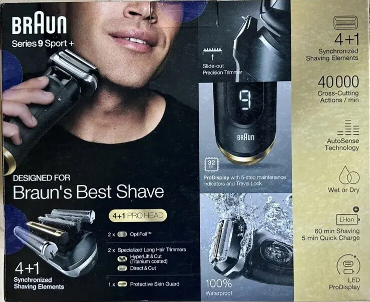 [新品未開封] BRAUN Series 9 Sport+ 9360cc Braun Series 9 Sport Electric Shaver 9360cc 6in1 Cleaning