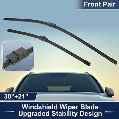 30''+21'' Front Windshield Wiper Blades for BMW I3 I8 2014-2020 Side-Lock