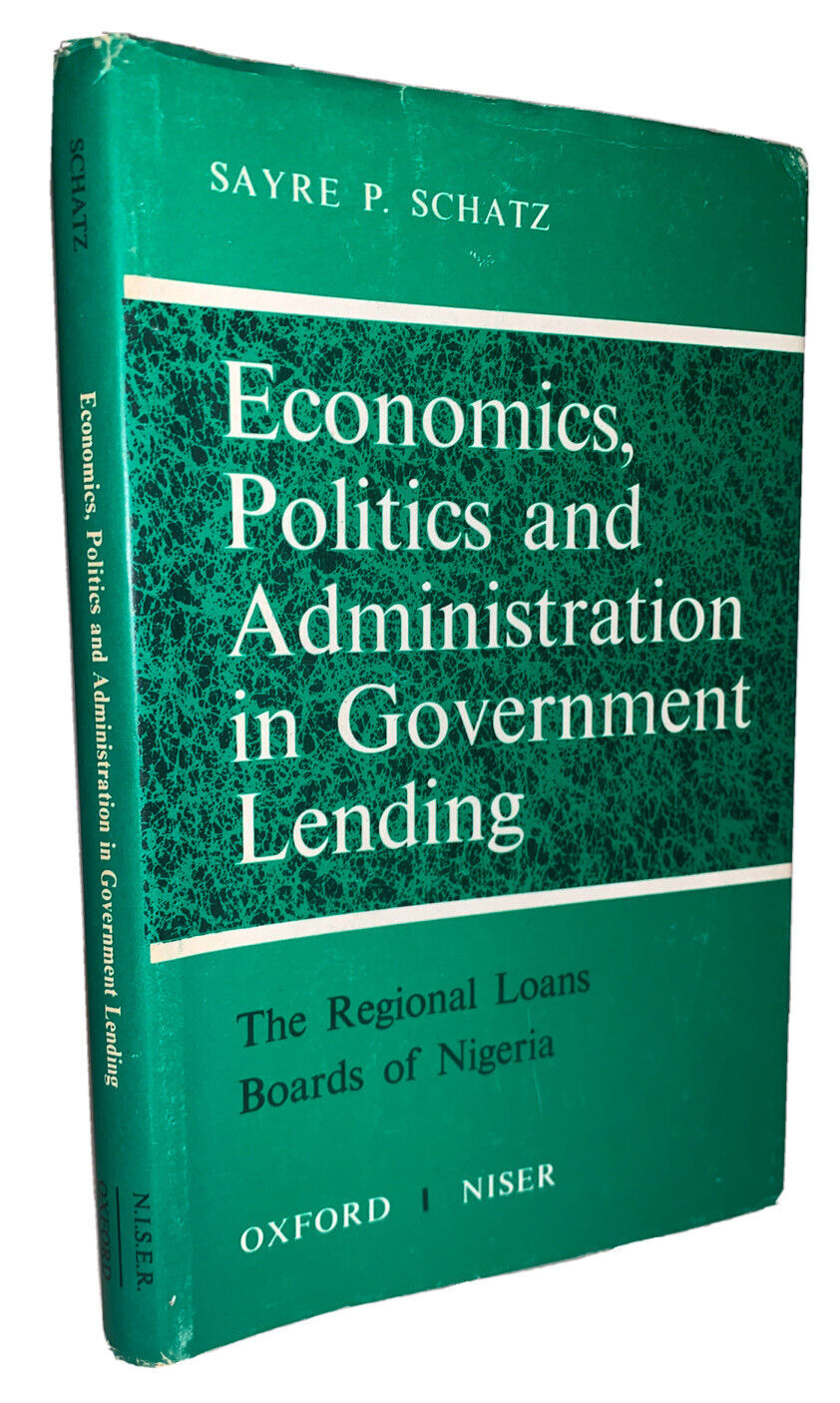 SIGNED, SCHATZ, ECONOMICS, GOVERNMENT LENDING, REGIONAL LOAN BOARDS OF NIGERIA