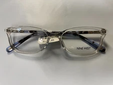 Nine West Eyeglasses Frames NW5173 000 Blue Clear Rectangular 52-16-135