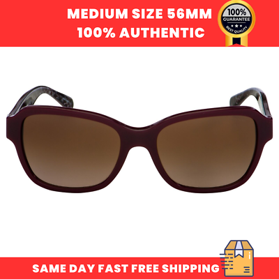 Coach HC8232 Sunglasses Oxblood Square Brown Gradient 56 17 140 HC8232 main image 4