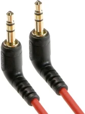 Coax. Cable for Rode Video Micro Right Angle 3.5mm TRS to TRS Coiled Cable SYNC