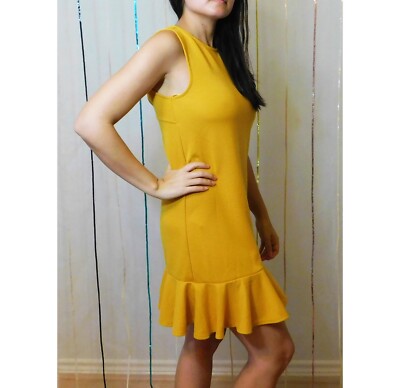 mustard fit and flare dress Buy Mustard Solid Cotton Fit and Flare One Piece Dress Online in USA at  $20.00