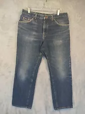LEE Mens Blue Denim Jeans Straight Leg 36x29 (unreadable size tag)