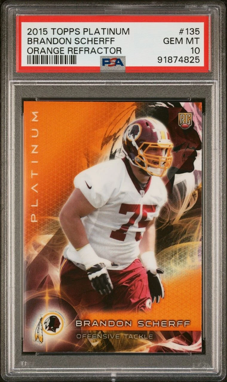 Brandon Scherff Topps Platinum #135 Orange Refractor