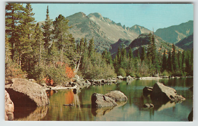 Postcard Scenic View Longs Peak and Bear Lake in Colorado