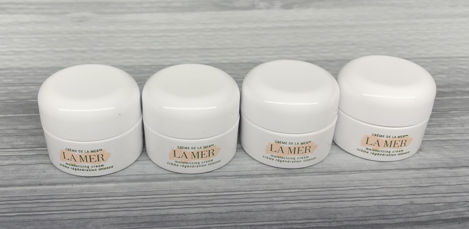 4 X LA MER Moisturizing Cream Travel Size .12 fl oz, 3.5 ml/e