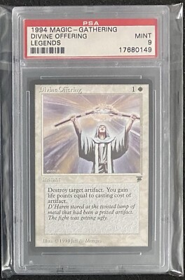 MTG Magic the Gathering Divine Offering Legends 1994 Vintage PSA 9