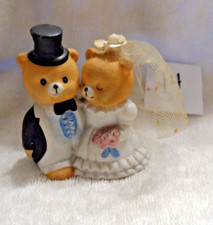 Russ Bride and Groom Wedding Day Ceramic Figurine statue Bears 3.5" lot 14
