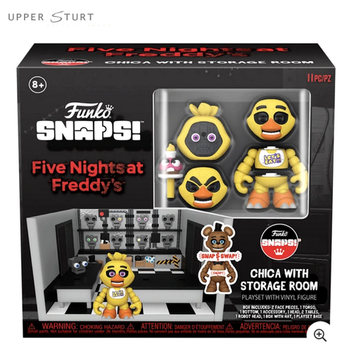 Five Night at Freddy's: Chica With Storage Room Snap Playset FNAF Snaps!