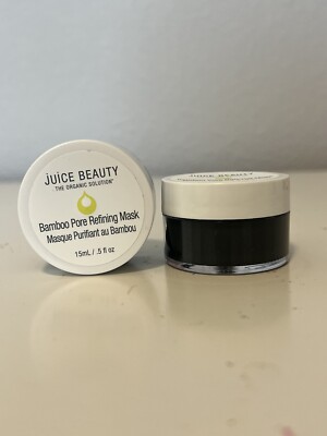 Juice Beauty Bamboo Pore Refining Mask. Lot of 2 Travel Size Jars - 0.5 oz each 