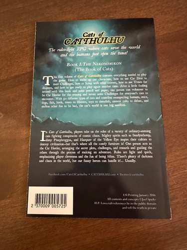 Cats of Catthulhu- Book I: The Nekonomikon RPG Joel Sparks - Imagen 2 de 2
