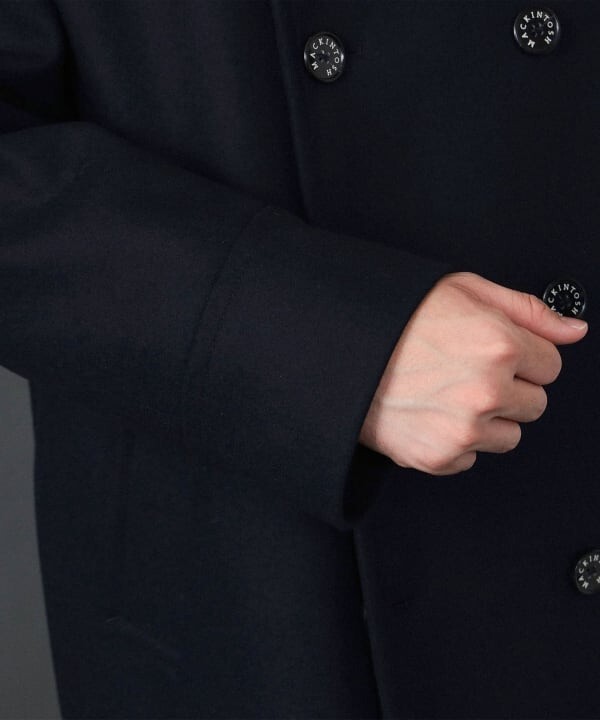 ASK availability First) BEAMS MACKINTOSH / HUMBIE P-COAT Wool pea