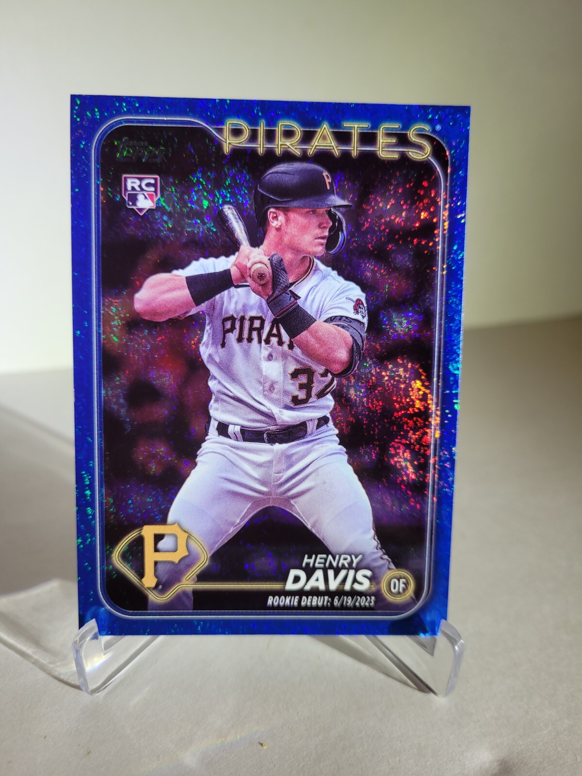 2024 Topps Update Henry Davis /999 Blue Holo Foilboard #US162 Rookie Debut