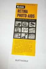 Kodak Retina camera NEW Sales Brochures for RETINA PHOTO AIDS