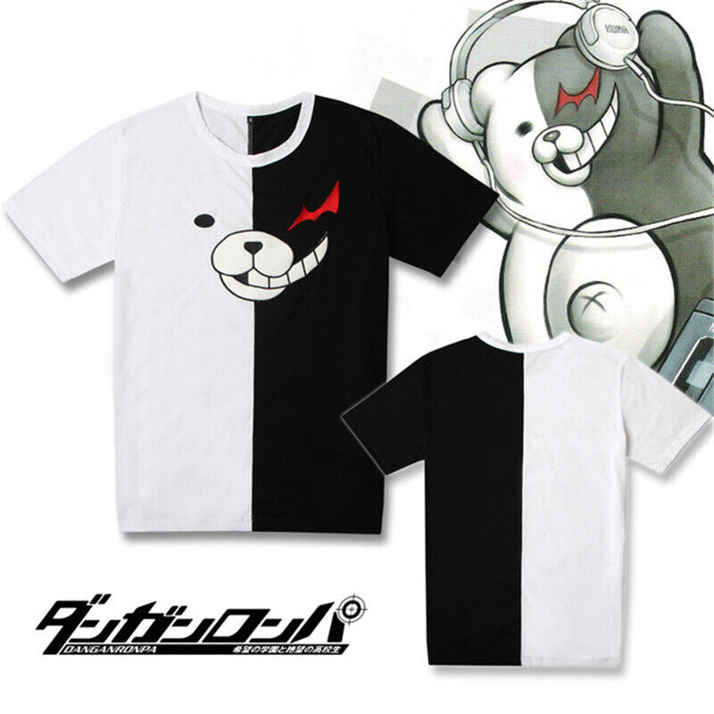  Danganronpa Monokuma Face Anime Tee Shirt Tshirt Unisex Men  Women Girls Boys Black S : Clothing, Shoes & Jewelry