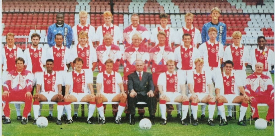 BERGKAMP, DE BOER, AJAX AMSTERDAM, RARE 1992 ROOKIE CARD ONZE MONDIAL (JT29