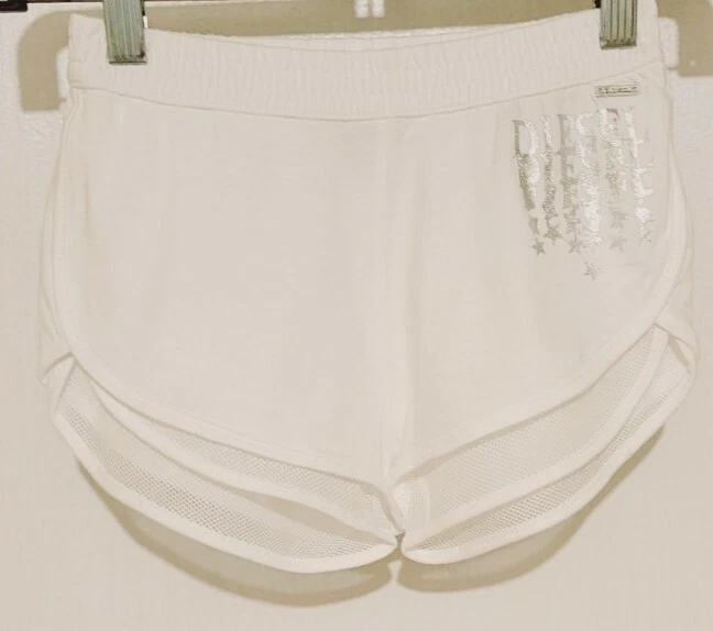 $35 DIESEL Pantalones Cortos Forrados de Malla Pull On para Niñas Pequeñas Talla 5 Blanco Nuevo con Etiquetas Foto 2 de 4