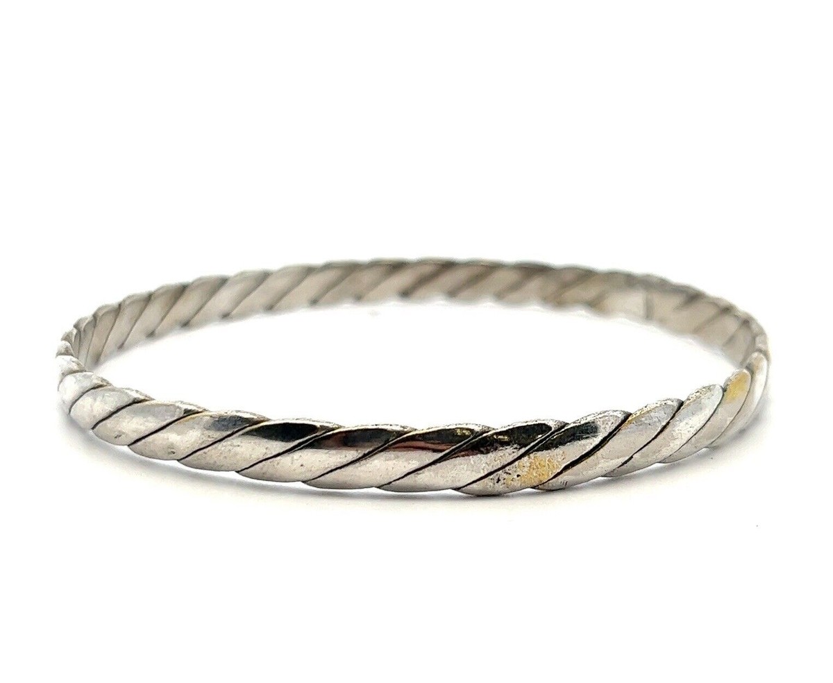 Mexico Sterling Silver Braided Bangle Bracelet 15.0g | eBay