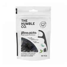 Dental Floss Picks Charcoal 50 Count By The Humble Co