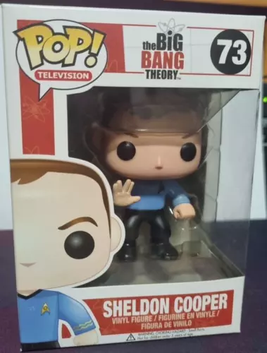 Funko Pop! Television - #73 Sheldon Cooper Star Trek - The Big Bang Theory RARE!