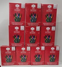 Holiday Time Incandescent Christmas String Light 21" Multicolo 100-Count 10 Pack