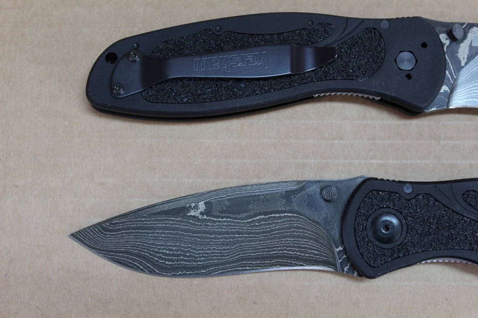 Desenfoque Kershaw Damasco, 1670BLKDAM, nuevo, segundo de fábrica, limitado, ¡EE. UU.! Foto 2 de 4