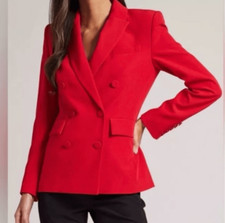 Generation Love Arielle Crepe Blazer in Red Size XXL