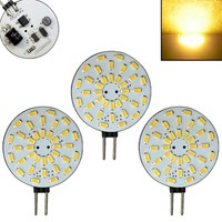 3X G4 2 Watt Led 12V Ac/Dc Dimmbar Warmweiß Leuchtmittel Rund Scheibe