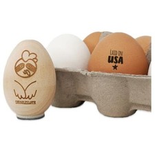 Laid in USA Chicken Egg Rubber Stamp