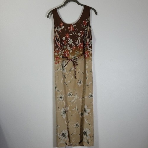 Y2K 90s Sleeveless Maxi Dress Size 14P S/M Floral Fairy Whimsigoth Grunge Cottag - Picture 8 of 12
