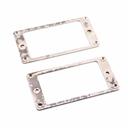 AGP ™ - Aged Chrome Flat Bottom Metal Humbucker Ring Set #12112334