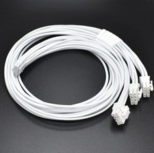 Mod Cables White 30CM/ 12" Braided 12VHPWR For Corsair PSU Cable Kit 16pin - NEW