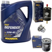 Inspektion Set ÖL 5L Kraftstoff ÖLfilter ÖLschraube FüR Dacia Logan Renault Clio
