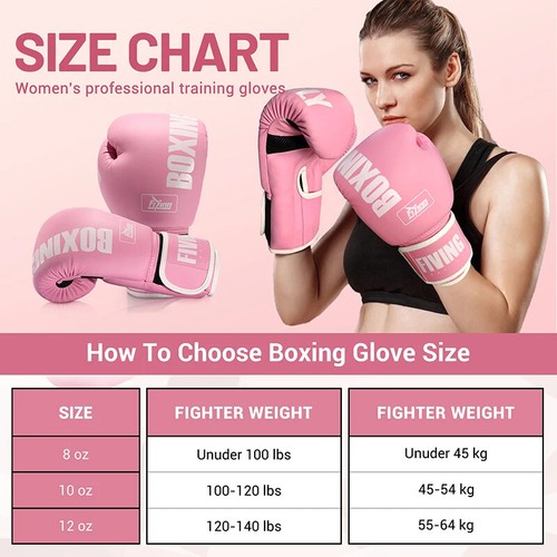 Style Boxing Gloves For Women, PU Leather, Training Muay Thai,Sparring,Fighting - Picture 6 of 16