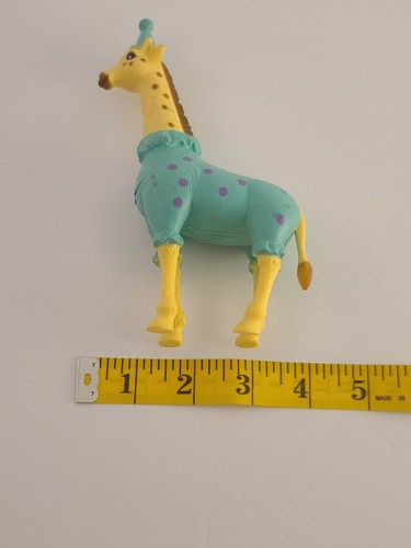Circus Giraffe with Birthday Hat and Pajamas PVC Figure Cake Topper - Picture 3 of 3