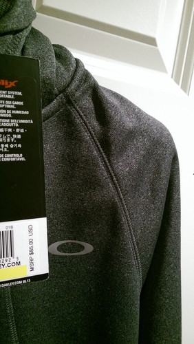 OAKLEY Women’s Back To The Top O Hydrolix Hooded Jet Black Heather Small - Picture 3 of 6