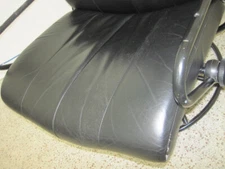 Ekornes Stressless Black Leather Seat 1970's era chair armchair recliner
