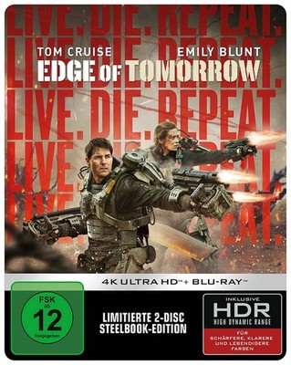 Edge of Tomorrow - Live Die Repeat - 4K Ultra HD - Steelbook # UHD+BLU-RAY-NEU