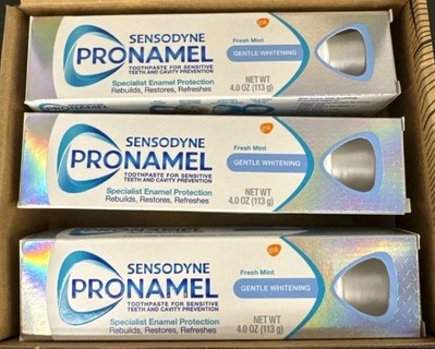 3-Pack Sensodyne Gentle Whitening Sensitive Toothpaste, Fresh Mint, 4 oz