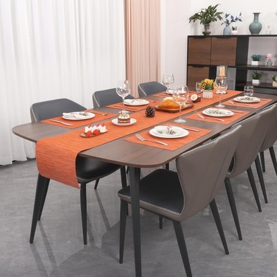Myir JUN Orange Tischläufer 12x72 Abwaschbar Rolle für Party Hochzeit Wohndeko