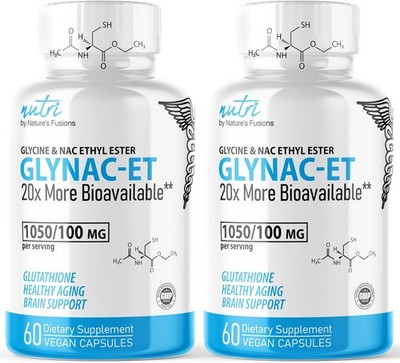 GlyNAC-ET NAC Supplement N-Acetyl Cysteine Ethyl Ester (Pack of 2) - 20x More