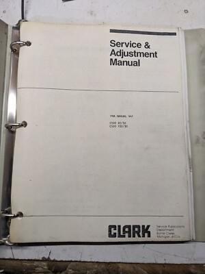 CLARK FORK LIFT SERVICE MANUAL MAINTENANCE PMA 441 C500 Y 20 30 1983 235 LPG