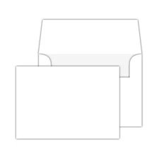 Blank Note Flat Cards and Envelopes, Made from Bright White Heavyweight Thick Ca