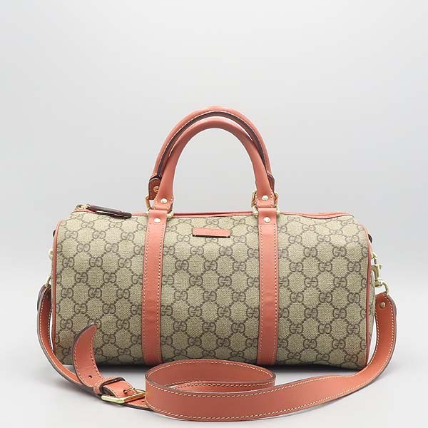 Gucci GG logo PVC Boston tote bag with detachable shoulder strap 2WAY
